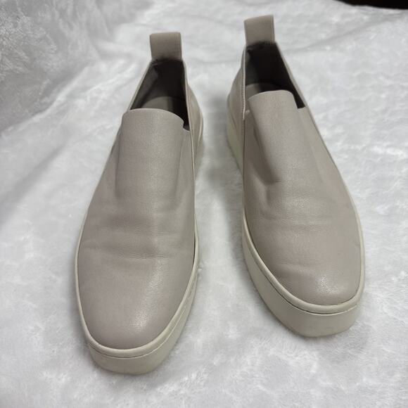 VINCE Saxon Slip On Platform Sneakers Shoes Womens Size 5.5M Bone Color - Picture 2 of 12